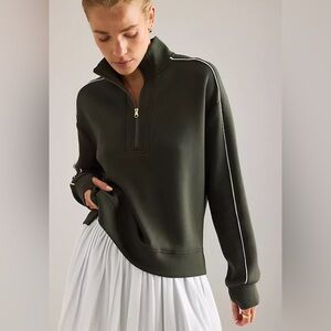 NWOT Varley Kirsi Half-Zip Sweat Deep Ivy size Large